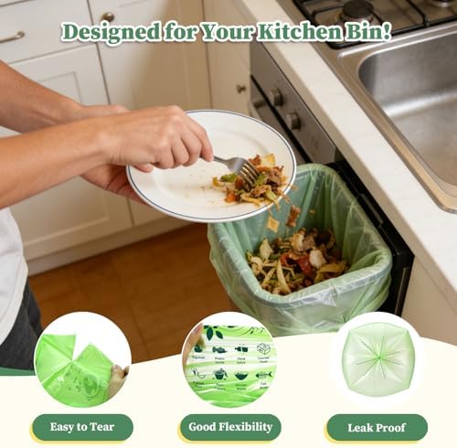 Small Trash Bags 1.2 Gallon, 120 Count Bathroom Garbage Bags, Compost Bin Liners for 1-2 Gallon Trash Can, Small Trash Bags Bathroom Strong and Tough for Kitchen Office - Image 5