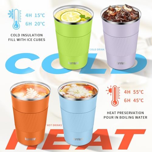 KETIEE Coffee Mug 12oz, Insulated Travel Mug with Leakproof Lid, Double Wall Vacuum Travel Coffee Mug Stainless Steel Reusable Coffee Cup for Hot and Iced Coffee Tea Water (Green) - Image 2