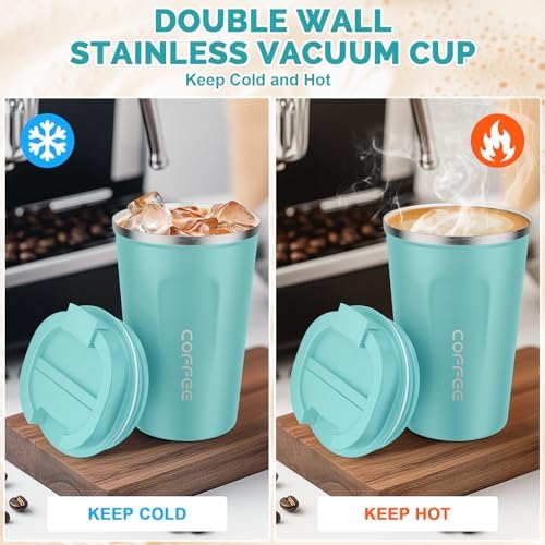 CS COSDDI 12 oz Coffee mug - Stainless Steel Coffee Cup with Leakproof Lid - Image 4