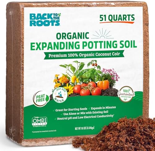 Back to The Roots Organic Coir, 51 Quart Expanding Soil, Great for Seeds and Potting by BacktotheRoots