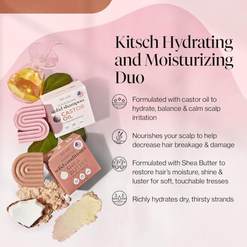 Kitsch Castor Oil Shampoo & Shea Butter Conditioner Bar – 2pc Set - Image 6