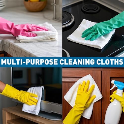 TEAWOO Microfiber Cleaning Cloths-15 Pack, White, Microfiber Towels - Image 4