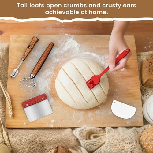 RICCLE Sourdough Starter Kit, Banneton Bread Proofing Basket Set, 2 Baskets - Image 7