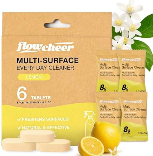 flowcheer Multi Surface Cleaner Refills - 6 Pack (Lemon) by Flowcheer