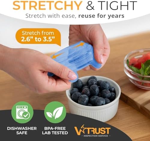 Orblue Silicone Stretch Lids 6-Pack Small for Fresh Food Storage - Seal in Flavors, Keep Food Fresh and Reduce Waste - Image 2