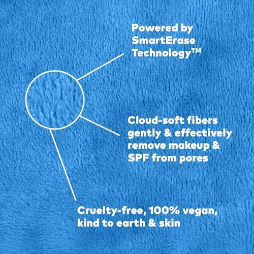 The Original MakeUp Eraser PRO, Effortlessly Remove All Makeup Using Only Water, Including Waterproof Mascara, Eyeliner, Foundation, Lipstick, Sunscreen,and More! Berry Blue, 1ct - Image 4