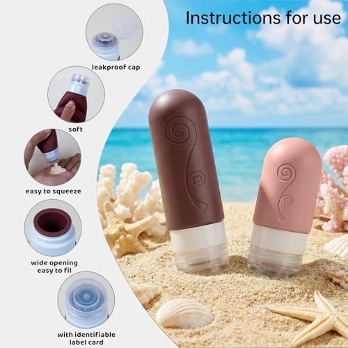 vodvob 16 Pack Travel Bottles Set for Toiletries, TSA Approved Travel Containers Leak Proof Silicone Squeezable Travel Accessories 2oz 3oz for Shampoo Conditioner Lotion Body Wash (BPA Free) (pink) - Image 6
