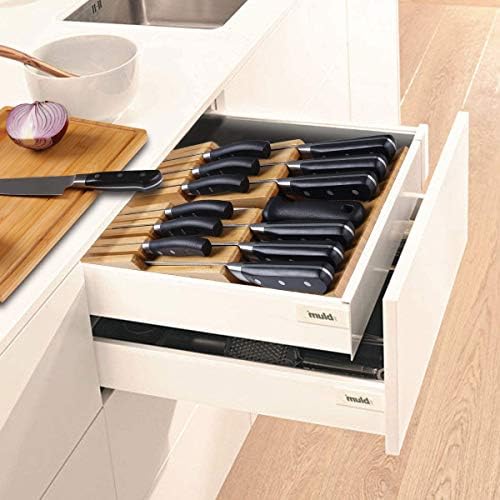 NIUXX Bamboo In-Drawer Knife Block Set for 12 Knives(Not Included) - Image 4