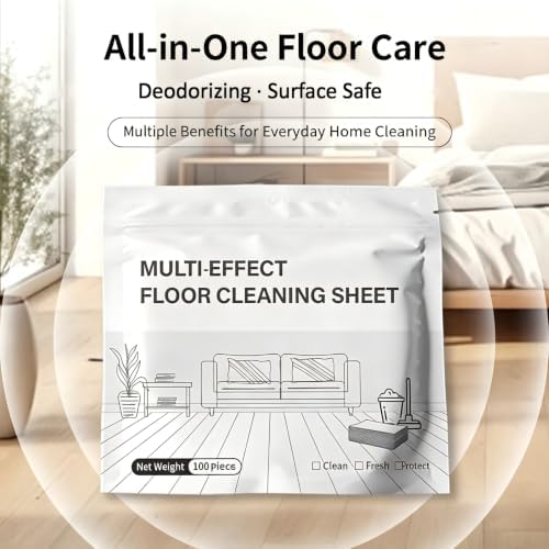 Multi-Effect Floor Cleaner Tablets 100pcs, Enzyme Dissolvable Sheets, Blue - Image 3