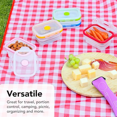 ECOBERI Collapsible Food Storage Containers with Lids, 8 Piece, 12 oz - Image 6