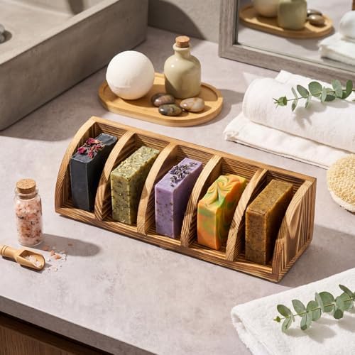 Shampoo Bar Holder Multi Bar Soap Dish, Wooden, 10.24 x 3.35 x 3.15 Inch - Image 6