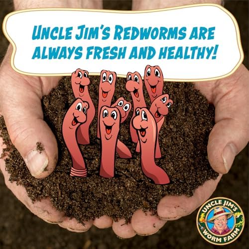 Uncle Jim's Worm Farm 1000 Count Red Wiggler Composting Worms Mix for Garden Soil or Fishing | Pack of Compost Worms Improves Soil Structure and Quality for Healthier Gardens - Image 5