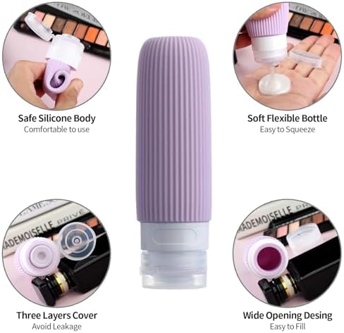 Mrsdry 16 Pack Travel Bottles for Toiletries, Large 6oz Silicone Travel Containers, Leak Proof Refillable Liquid Shampoo And Conditioner Travel Essentials - Image 4