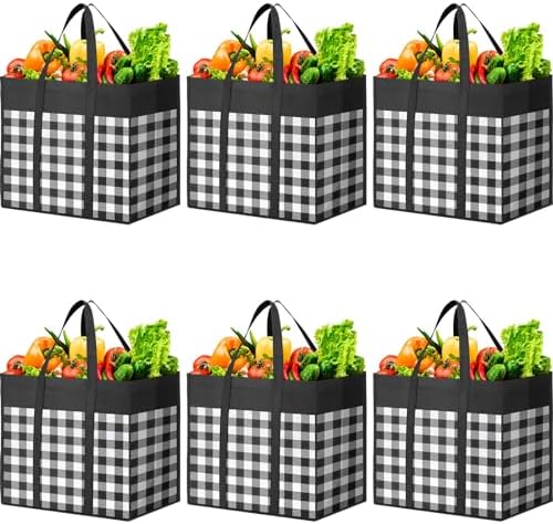 WOWBOX Reusable Grocery Bags, Foldable Reusable Shopping Tote Bags by WOWBOX
