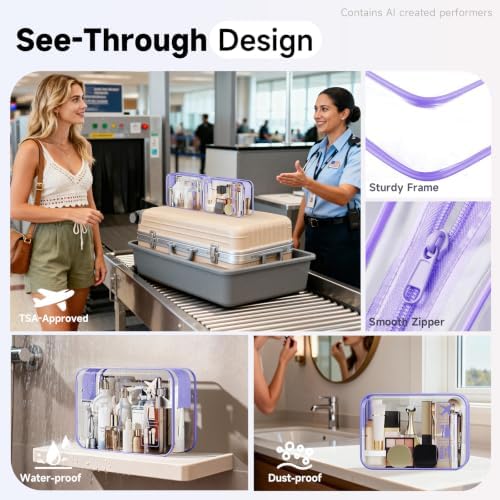 OlarHike Packing Cubes for Travel,Gifts for Women Mom,Anti-Tearing Suitcase Organizer for Luggage with Shoe & Hanging Toiletry Bag,Vacation Essentials & Accessories for Cruise Ship,9 Set,Purple - Image 3