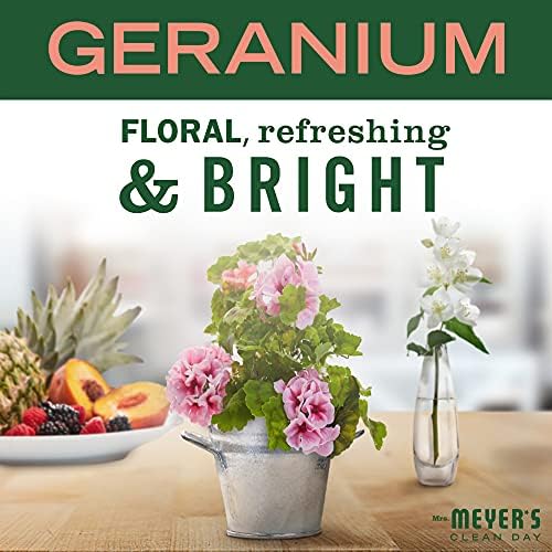 MRS. MEYER'S CLEAN DAY Kitchen Essentials Set, Includes: Hand Soap, Dish Soap, and All Purpose Cleaner, Geranium, 3 Count Pack - Image 3