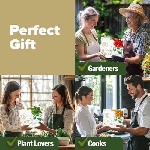 HOME GROWN 8 Herb Garden Kit, Indoor Growing Kit, Gardening Gifts for Women - Image 6