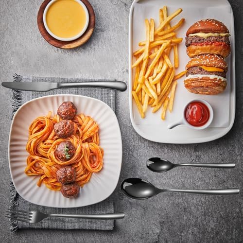 AARAINBOW 6 Pieces Stainless Steel Flatware Set Portable Reusable Cutlery Set Travel Utensils Set Including Chopsticks Knife Fork Spoon Straws Cleaning Brush Dishwasher Safe (7 Black) - Image 6