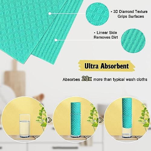 MoLKENE Swedish Dishcloths for Kitchen, 2 x 10-Pack, Assorted Colors - Image 2