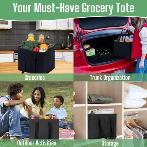VENO 3 Pack Reusable Grocery Shopping Bags Utility Tote w/Sturdy Handles - Image 5
