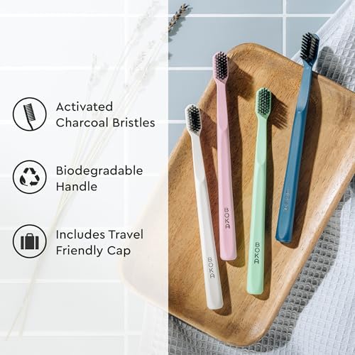 Boka Classic Soft Bristle Manual Toothbrush - Activated Charcoal - Image 2