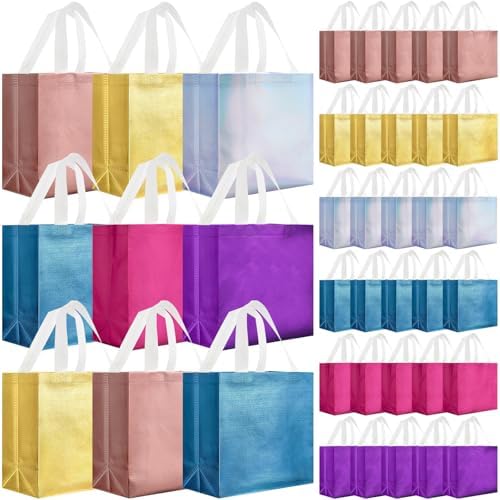 Eccliy 80 Pcs Reusable Gift Bags, Large, Colorful by Eccliy