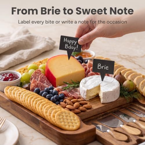 SMIRLY Charcuterie Board Set with Serving Accessories, Acacia - Image 3