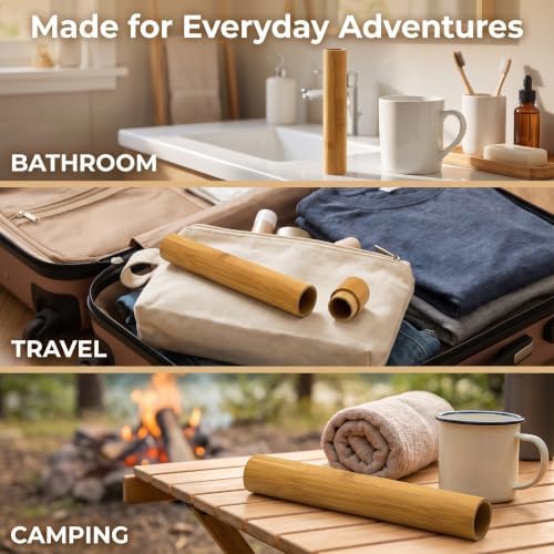 1 PC Bamboo Toothbrush Tube Case Holder Travel Camping Bathroom Accessory Toothbrushes Accessories Toothbrush Travel Containers - Image 2