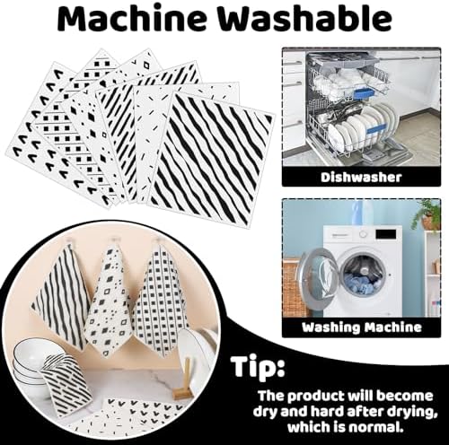 6 Pack Swedish Dishcloths for Kitchen,Swedish Rags Dish Towels with Clips - Image 4