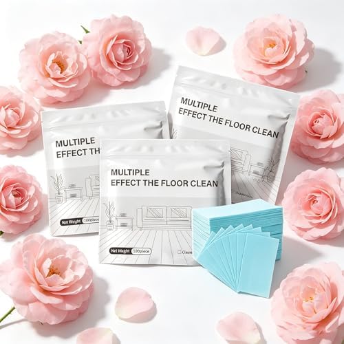 Floor Cleaning Tablets, 100 Piece Floor Cleaning Sheets Dissolvable for Mopping, Multiple Effect the Floor Clean, Multi-surface Solution for Tile, Laminate, Vinyl Planks (300 Piece) by Unknown