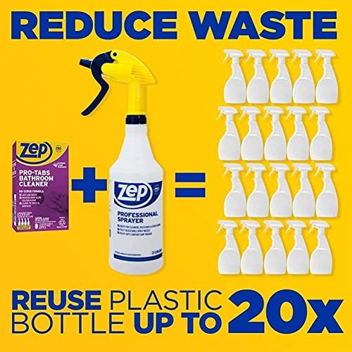 Zep PRO-TABS Bathroom Cleaner Dissolvable Tablets - 4 Tablets Per Box - Just Add Water! Environmentally Friendly, Purple (ZUBCTAB) - Image 3
