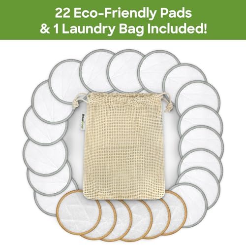 Bambaw Reusable Makeup Remover Pads, 22 Face Rounds with 1 Bag for Laundry & Storage, Washable Cotton Rounds, Soft & Exfoliating Reusable Face Pads - Image 7