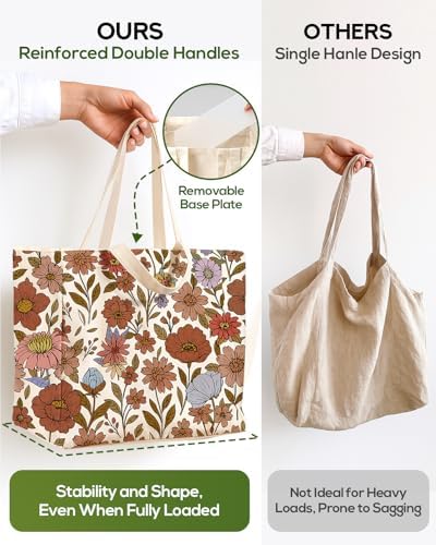 Miss Adola Cute Extra Large Canvas Grocery Tote Bag - Image 4