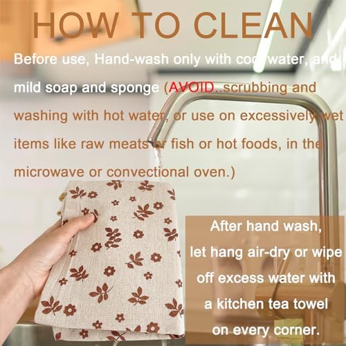 2 Pack Beeswax Bread Bags for Sourdough,Reusable Cotton Beeswax Bag for Homemade Bread,Freezer-Friendly & Freshness Preservation Storage to Keep Fresh - Image 5