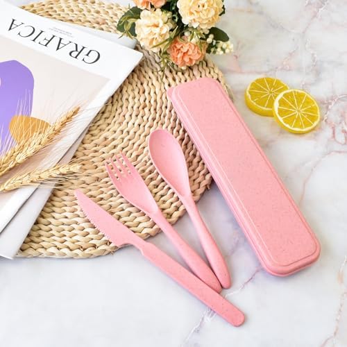 1 PCS Reusable Utensils Set with Case, Camping Utensils for Travel Picnic - Image 2