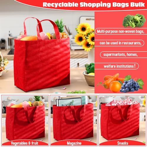 Windyun Reusable Grocery Bags Non Woven with Handles - Image 5