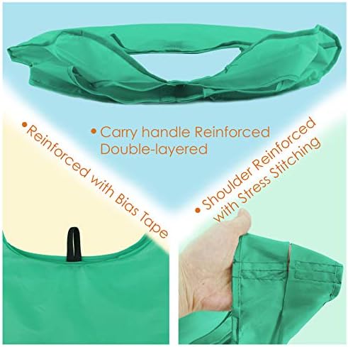 BeeGreen Groceries Reusable Bags for Shopping Compact Cute Solid Color Cloth Grocery Totes Set of 12 Fold up Packable Recycling Shopper Baggies w Zipper Carry Pouch for Supermarket - Image 5