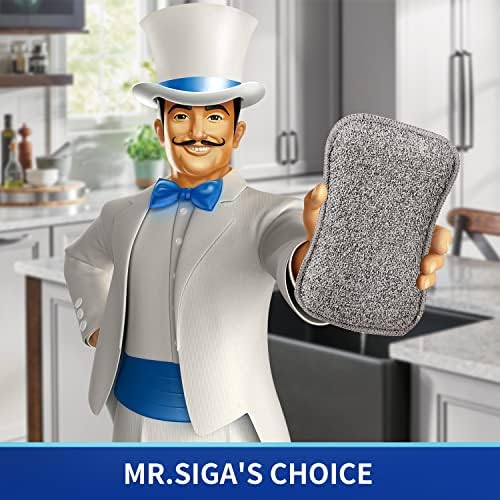 MR.SIGA Dual-Sided Scrub Sponges, Long Lasting, Reusable Dishwashing Sponges for Kitchen, 12 Pack - Image 2