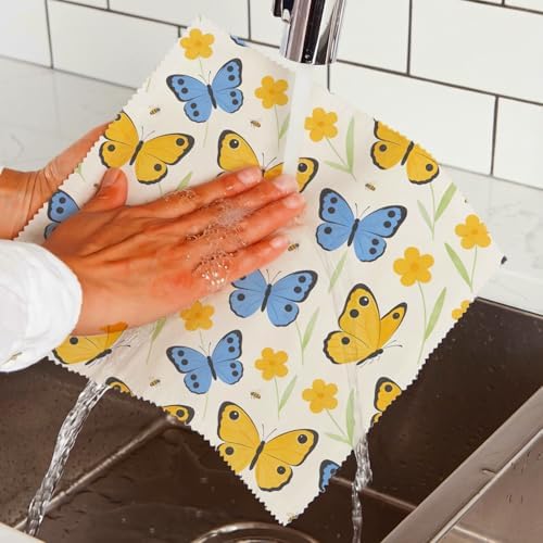 Beeswax Food Wrap, Butterfly, Floral & Leaves Wrap, 9 Pack Eco-Friendly Beeswax Wraps For Food, Organic, Sustainable, Biodegradable, Zero Waste, Plastic-Free Food Storage, 1XL, 3M, 5S - Image 6