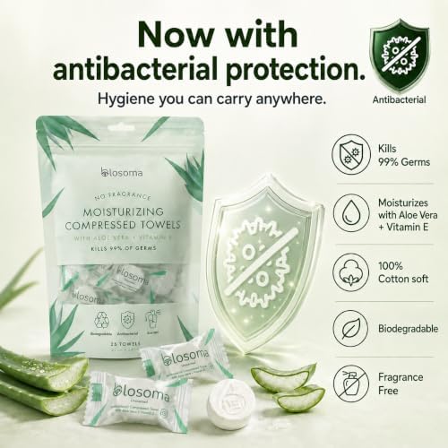 Unscented Compressed Towels for Camping & Outdoors – Antibacterial Instant Expandable Face Towels, Biodegradable Disposable Cotton, Pack of 25 - Image 2