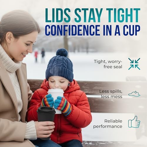 Rolling Sands USA Made 16 oz Reusable Coffee Cups with Lids 2 Pk, To Go Travel Cups, Hot or Cold Drinks, Dishwasher and Microwave Safe, Black - Image 4