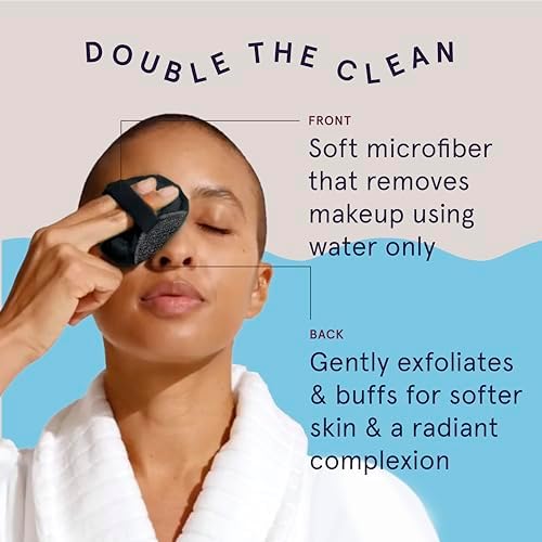 CleanLogic Bath & Body Charcoal Infused Exfoliating Dual-Texture Facial Pads, Face Sponges for Cleansing & Softening Sensitive Skin, MakeUp Remover Pads, 9 Count Value Pack - Image 5
