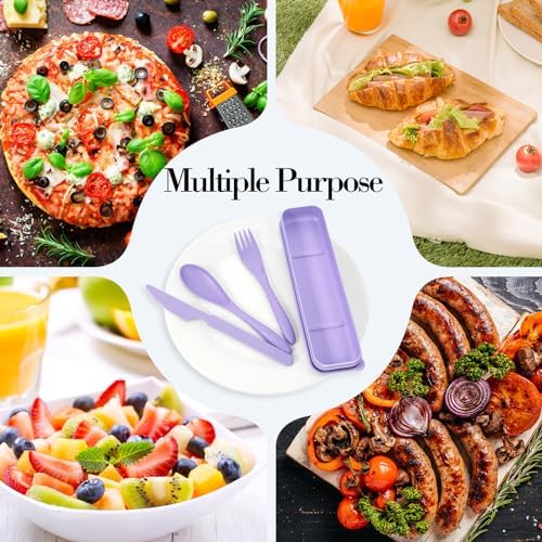Yahenda 28 Sets Reusable Travel Utensils Set with Case Bulk, Assorted Color - Image 5