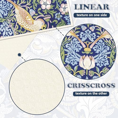 8 Pcs Foliage Swedish Dishcloths Vintage Blue Floral, 7 x 8 Inch - Image 3