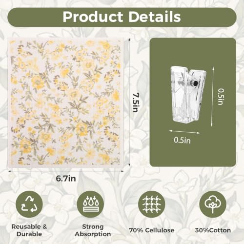 6 Pack Swedish Dishcloths for Kitchen, Fall Swedish Rags Dish Towels - Image 2