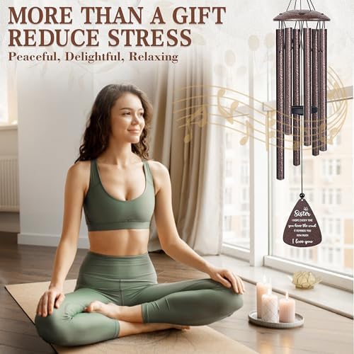 Sister Gifts, 32" Bronze Wind Chimes, Sister's Birthday Gifts from Sisters - Image 3