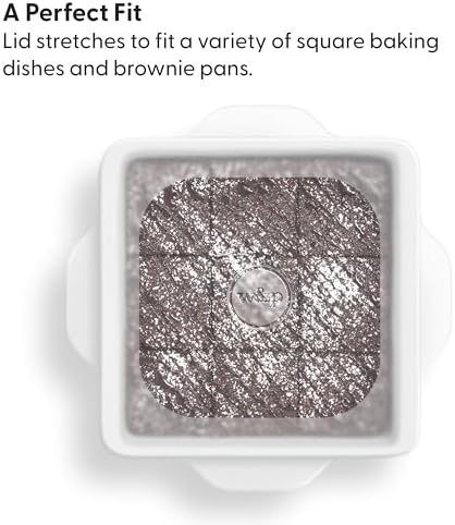 W&P Reusable Silicone Stretch Lid, Brownie (8 x 8) Set of 2, Dishwasher Safe, Freezer Safe, LFGB/Premium Silicone, Microwave Safe, Clear - Image 5