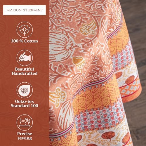 Maison d' Hermine Table Cloth Round Table Reusable 100% Cotton 69" Diameter - Image 2