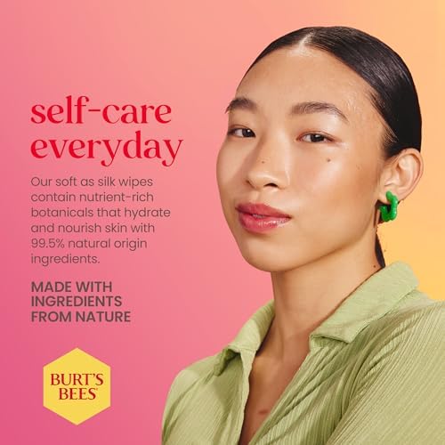 Burt's Bees Pink Grapefruit Face Wipes, for All Skin Types, Hydrating Makeup Remover & Facial Cleansing Towelettes, 90 Count (Pack of 6) - Image 6