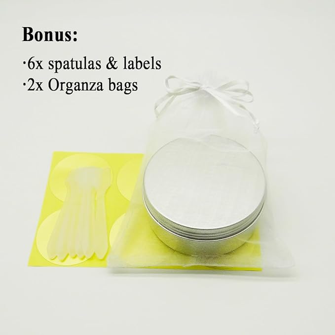 6pcs 150ml Aluminum Tin Jars with Screw Cap Lids, Empty Refillable Makeup Lip Balm Containers Round Travel Jars Cosmetics Pots Metal Cans for DIY Crafts Salve Cream Candle Powder Tea Beads